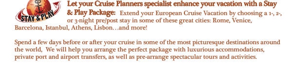 Let your Joel Wilder, RN, MCC Specialist Enhance your vacation with a Stay and Play Package!